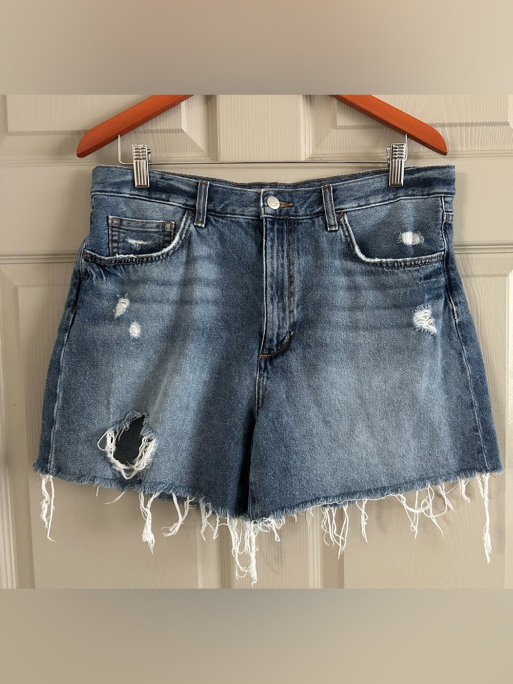 Joe’s High-Rise Distressed Denim Women’s Shorts - Blue Size 32